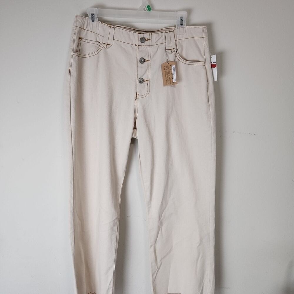 Fivestar General Relaxed Fit Womens Jeans Size 11 / 30 White Denim